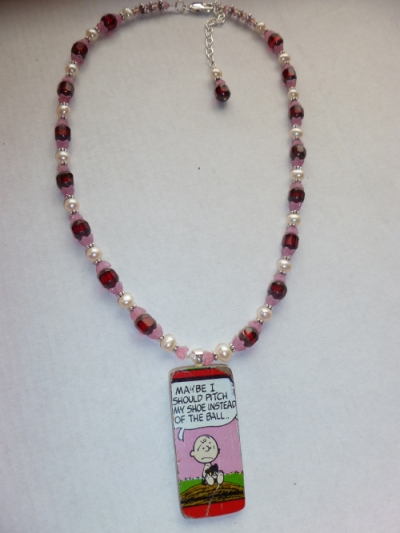Charlie Brown Shoe Pitch Necklace